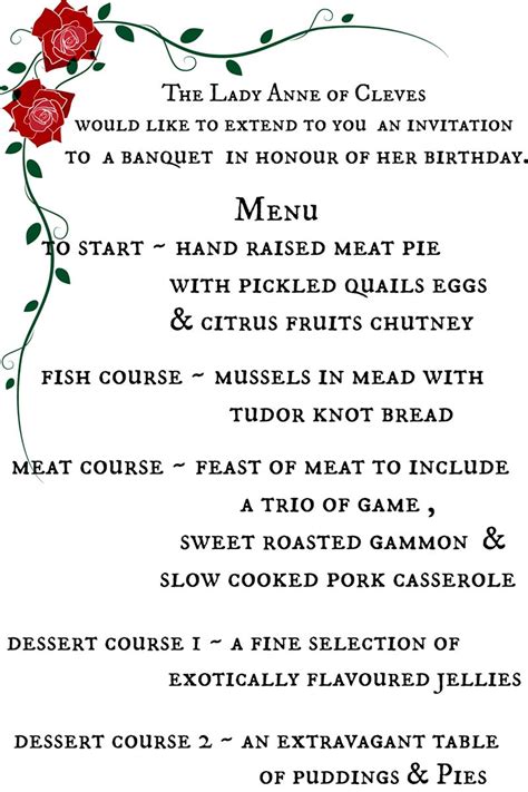 tudor banquets|tudor banquet menu.